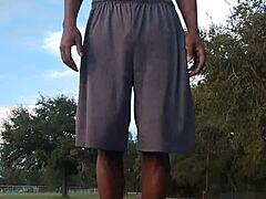 hempstead location with mature skinny roommate workout session