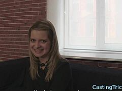 European Beauty’s Shaved Pussy Fucked Hard on Amateur POV Sextape Casting