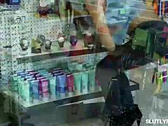 Mira Monroe as shoplifter in cop dress enjoys fuck session for sorority respect 😏