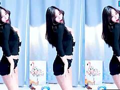 Beautiful girl dancing in a cute way