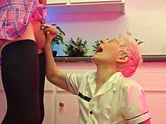 Blonde cutie gets a wild facial surprise today