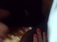 blonde sucks big black cock, milking monster dick with tits and ass