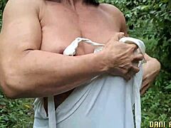 Fitness enthusiast enjoys anal sex in nature with strangers