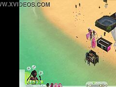 Futa whores dominate Sims 4 tropical island with anal surprises.