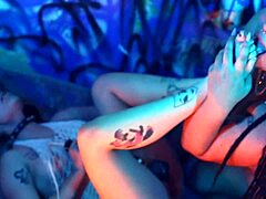 Lesbian Femdom Involves Strap-On Fucking, Foot Tickling, And Toe Sucking