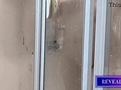 Hot Italian milf fingers anal in shower