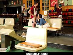 Bowling Turns Wild With Girlfriend and Stepmom Play