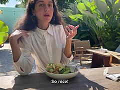 I Begged My Friend to Cum on My Face in Public Cafe!