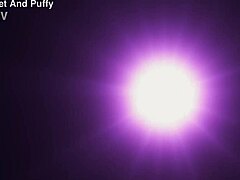 Stunning brunette uses dildo in solo action.