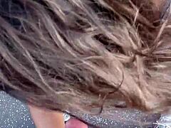 on the balcony, sucking cock and spreading pussy for everyone to see