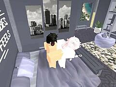 Average Roblox condo turns into wild ass and tits action. Unexpected twists await.