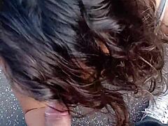 on the balcony, sucking cock and spreading pussy for everyone to see