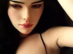 Asian wife strips naked for intense show with Uloversdoll in wild action