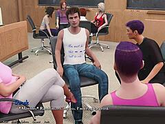 Kissing redhead sorority president with hot nip slip action