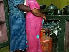 Young Indian village girl gets it hard in the kitchen in doggy style