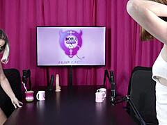 Loira Safada and Ruiva Gostosa Strip for Tantric Massage