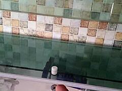 paloma veiga shows off her stunning 24cm cock while cumming  