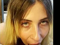 I’m giving my lucky stepdad an intense POV blowjob