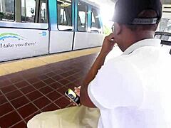 Pregnant Slut Sucks Black Dick Outside in Daylight