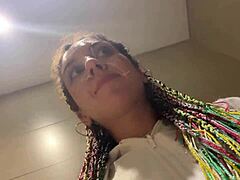 Crazy cumwalk in public mall, blowjob in toilet—insane! 😜