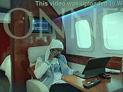 Pretty gets her pussy pounded on a plane