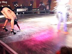 Freak Feast Party with Ebony Striptease and Ripped Clothes