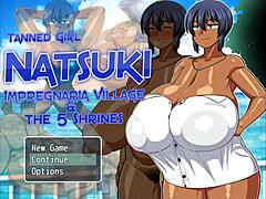 Squirting tanned babe gets monster cock in her ass