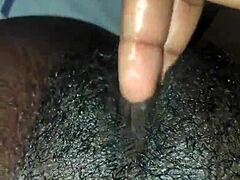 black babe spreads wet pussy lips for solo anal fingering and creampie masturbation late at night