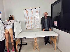 Blindfolded Bride Examined by Doctor in Humiliating Scene