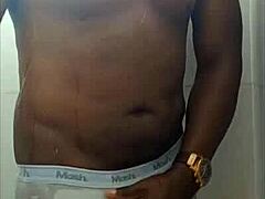 Look at this big black cock i'm showing off in public