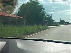 Look at this big black cock i'm showing off in public