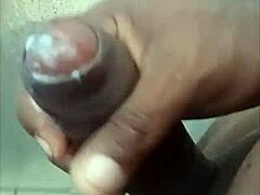 Look at this big black cock i'm showing off in public