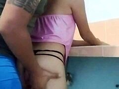 Petite Girlfriend Enjoys Dick in Her Narrow Ass and Pussy