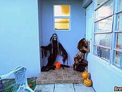 halloween glory hole got my black hottie goin crazy... oops!