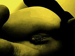 Erotic solo play with wet hairy toys in a steamy nightmare scene