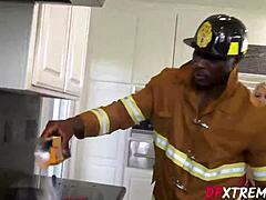 Blonde teen ignites passion with fire department in hardcore clash