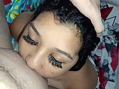 Shy Colombian Pregnant Girl Masters Blowjob Skills