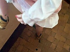 A hot maid could not resist and jumped on it
