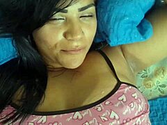 nicoly mattos’ hairy pussy drips with cum!