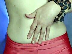 Subtle Belly Fetish Play with Sexy Gym Trainer Redhead