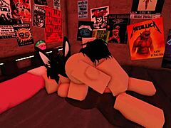 Training Her Ass for Big White Cock in Wild Roblox Scene