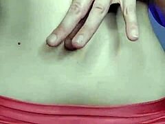Subtle Belly Fetish Play with Sexy Gym Trainer Redhead