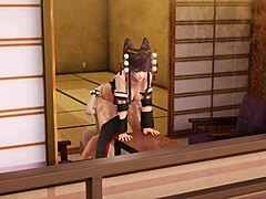 Chunli and Nyotengu in Lesbian Anime