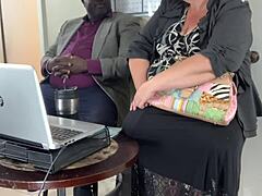 business meeting gone wild with bbw milf blowjob