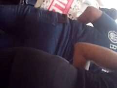 in the shop, an old ebony woman gets her ass folded in hidden voyeur scene