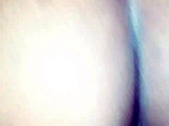 Ebony babe shakes wet pussy ass