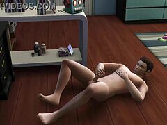 Spiderman masturbates to May in the shower