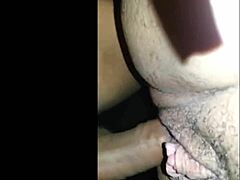 horny black couple having vaginal sex close up pov