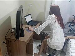 young girl alone gets horny maintenance man visit