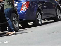 Hidden Ebony Mature Takes Anal Assfuck in Nut-Busting Candid Voyeur Spy.